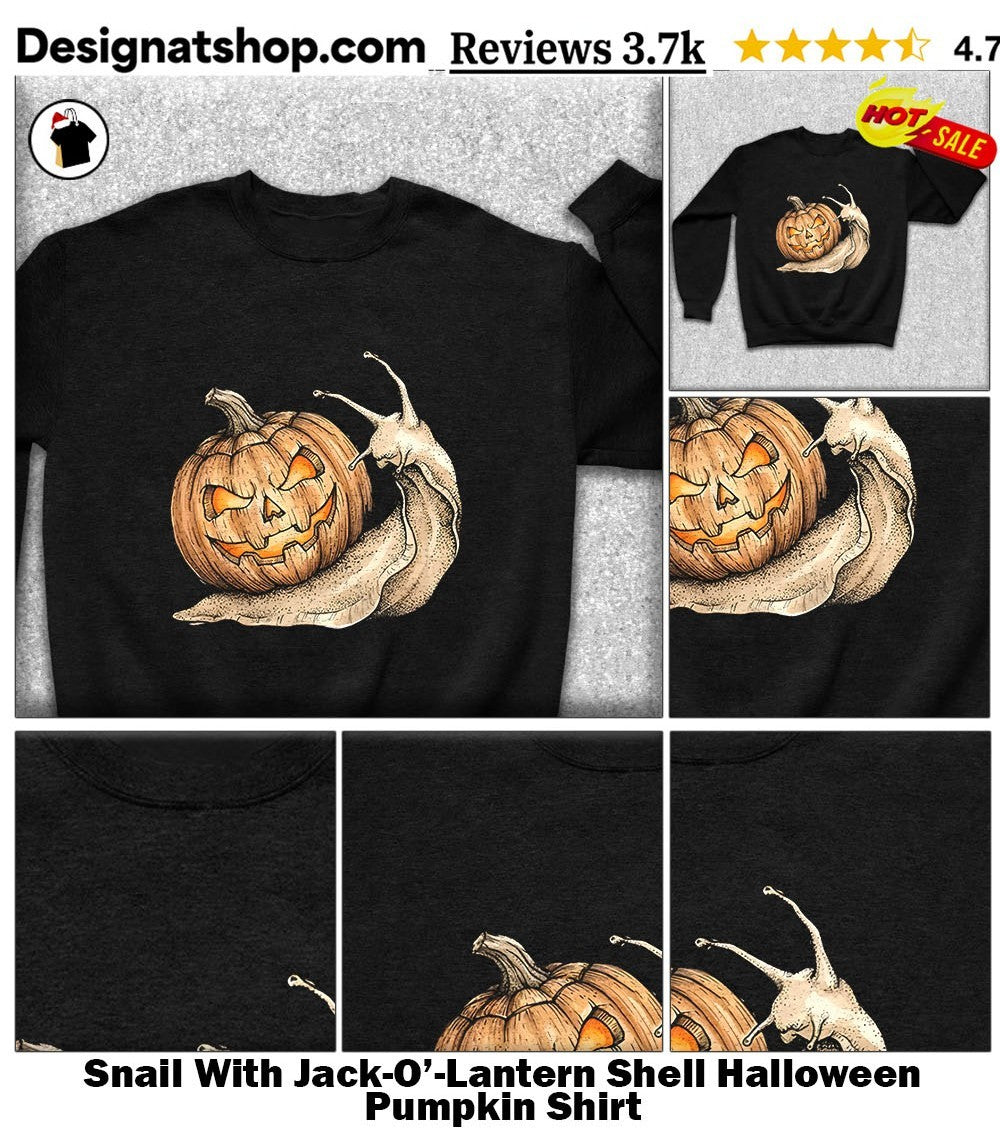 Snail With Jack-O’-Lantern Shell Halloween Pumpkin Shirt