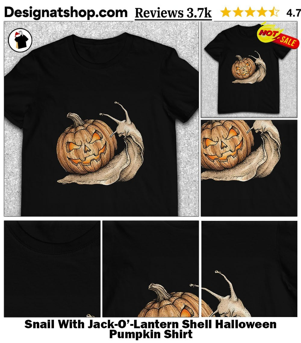 Snail With Jack-O’-Lantern Shell Halloween Pumpkin Shirt