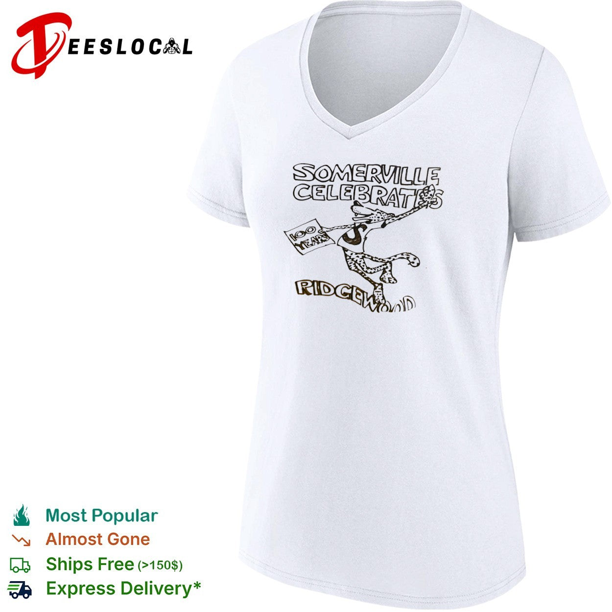 Somerville Ridgewood celebrates 100 years leopard shirt