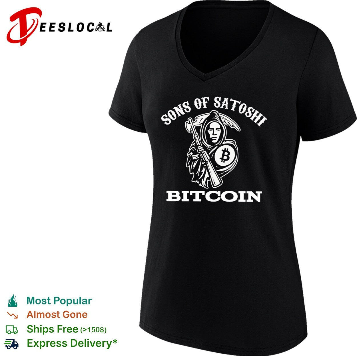 Sons of Satoshi Bitcoin Grim Reaper Crypto shirt
