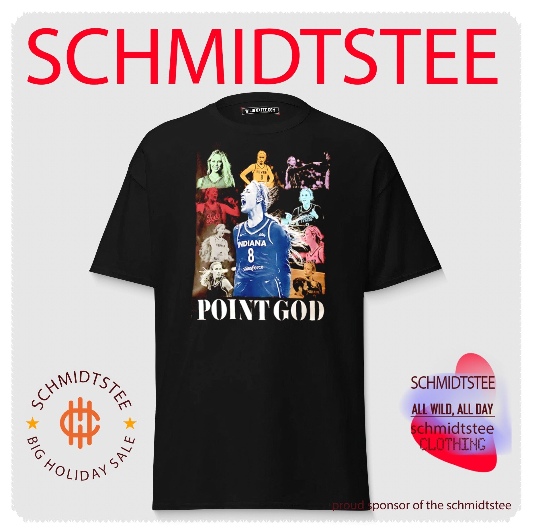 Sophie Cunningham Indiana Fever no 8 Point God WNBA shirt
