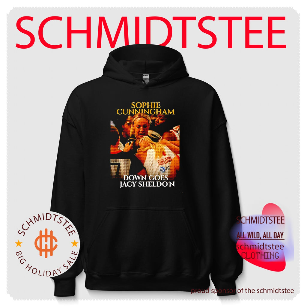 Sophie Cunningham and Jacy Sheldon Indiana Fever Down Goes Jacy Sheldon shirt