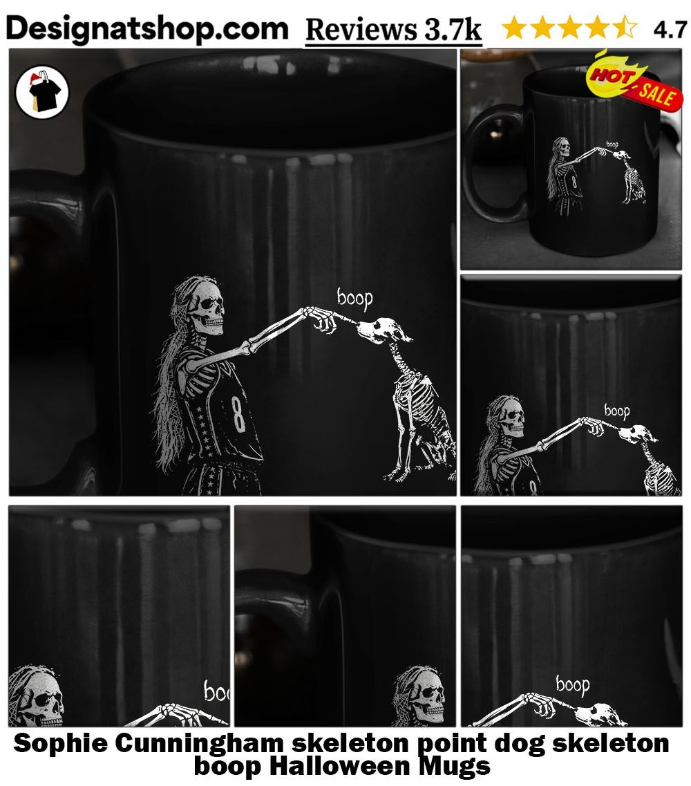 Sophie Cunningham skeleton point dog skeleton boop Halloween shirt
