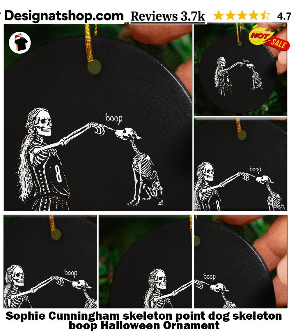 Sophie Cunningham skeleton point dog skeleton boop Halloween shirt