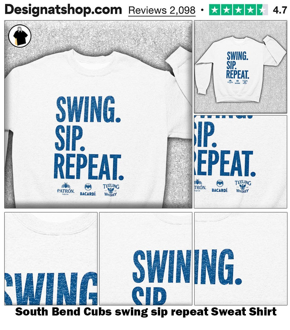 South Bend Cubs swing sip repeat shirt