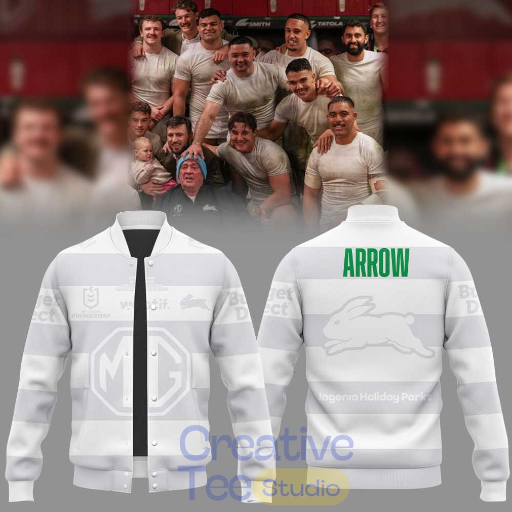 South Sydney Rabbitohs Arrow White 2026 Baseball Jacket