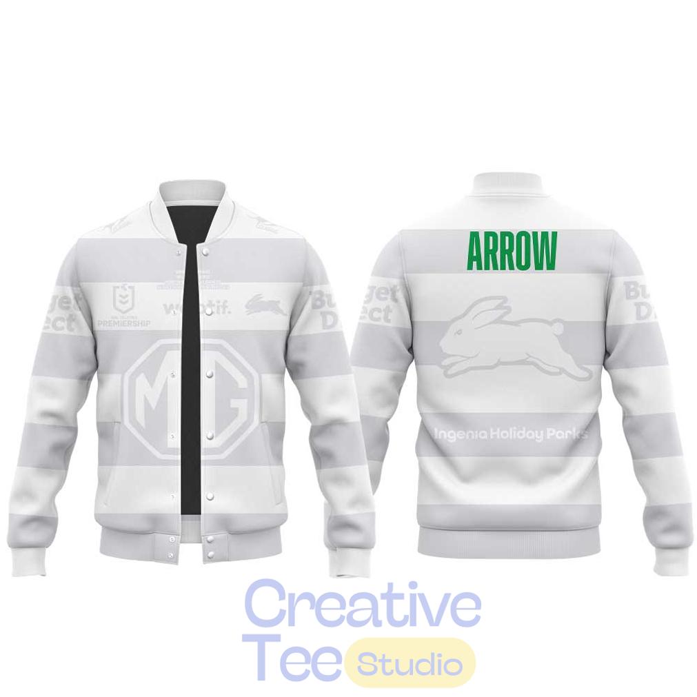 South Sydney Rabbitohs Arrow White 2026 Baseball Jacket