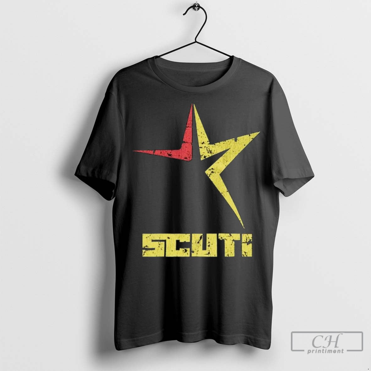 Sp5der X Uy Scuti Red Yellow Star Long Sleve T Shirt Jpg