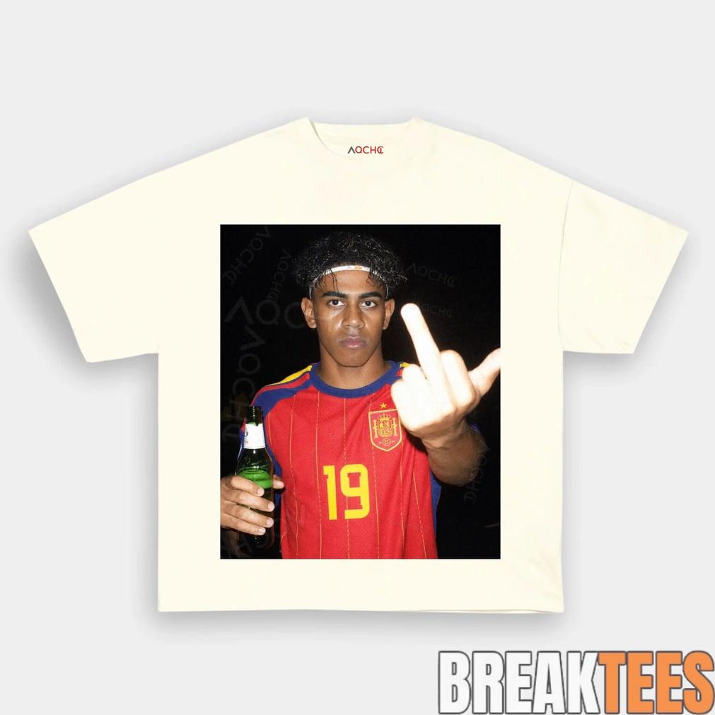 Spain Football Lamine Yamal Drunk Middle Finger T-Shirt