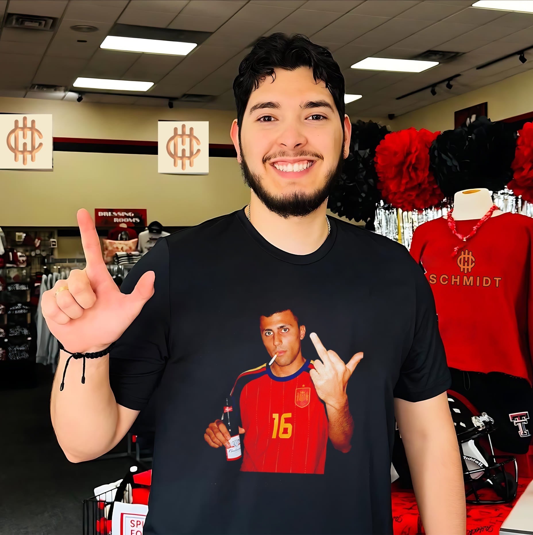 Spain Football Rodri middle finger shirt