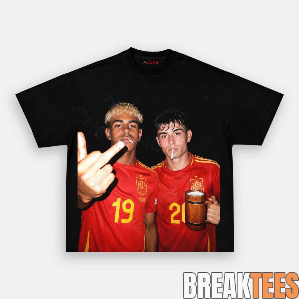 Spain Football Yamal x Pedri Middle Finger T-Shirt