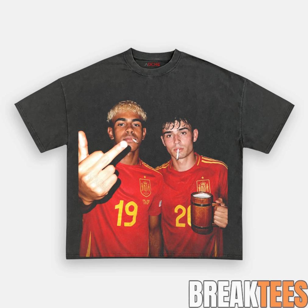 Spain Football Yamal x Pedri Middle Finger T-Shirt