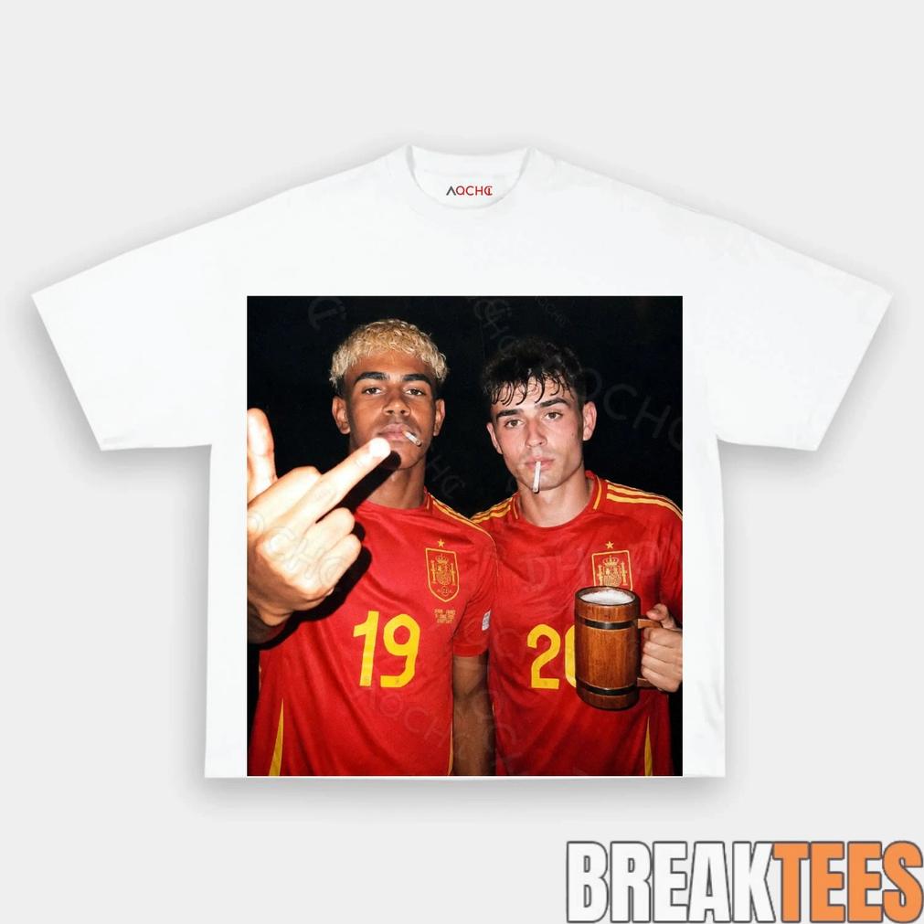 Spain Football Yamal x Pedri Middle Finger T-Shirt