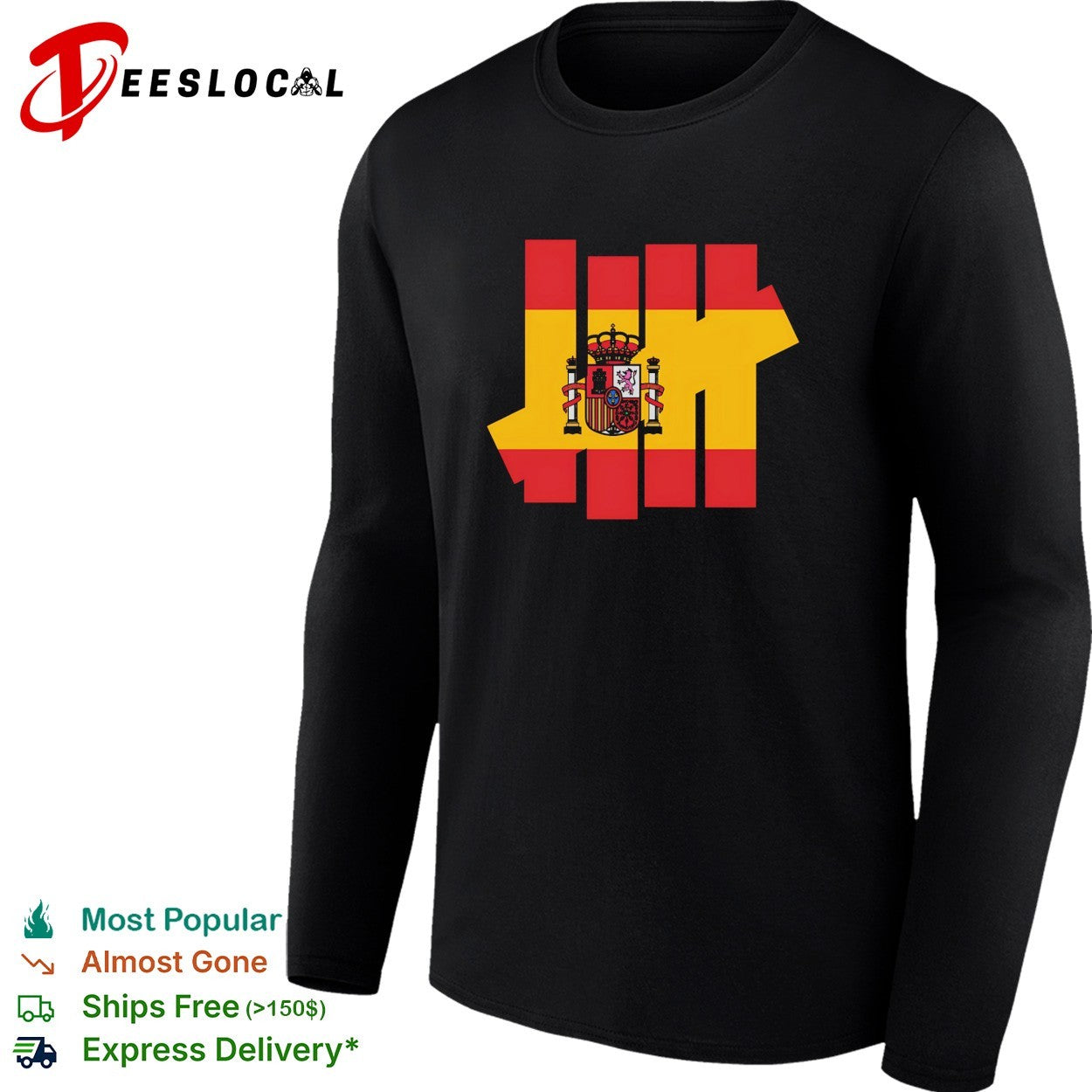Spain flag coat of arms Undefeated logo shirt