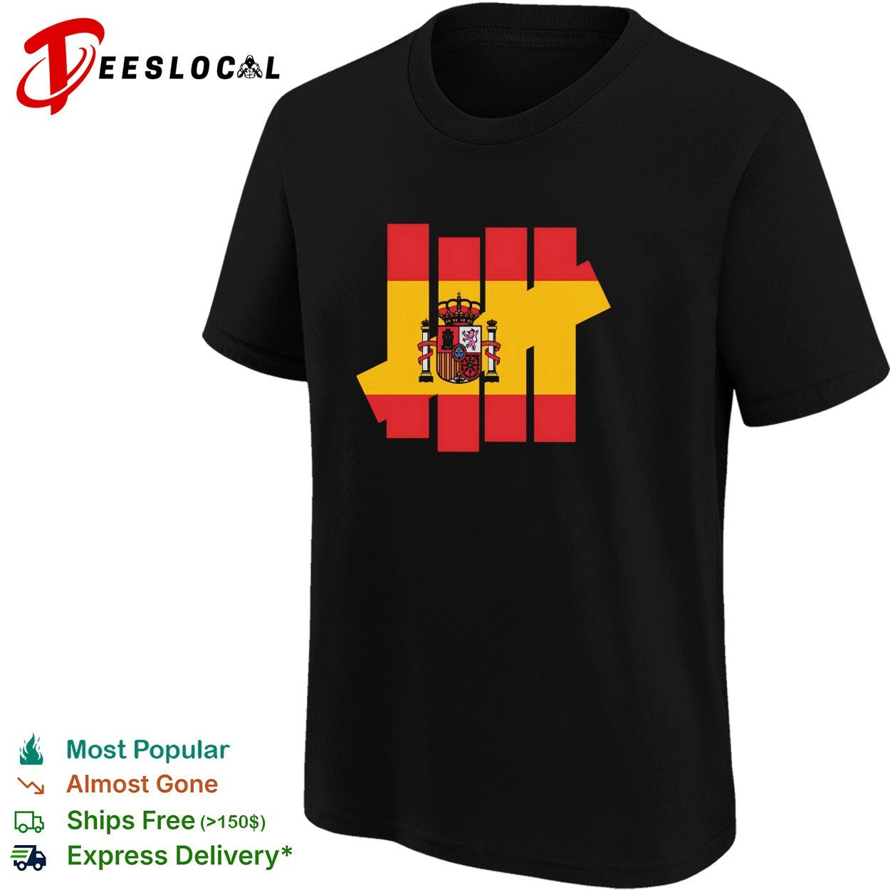 Spain flag coat of arms Undefeated logo shirt