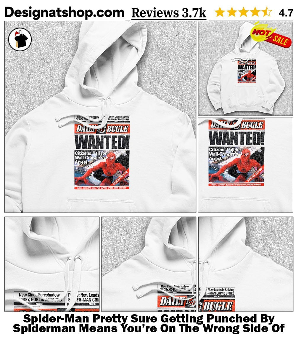 Spiderman Daily Bugle Wanted Newspaper Prop Replica shirt