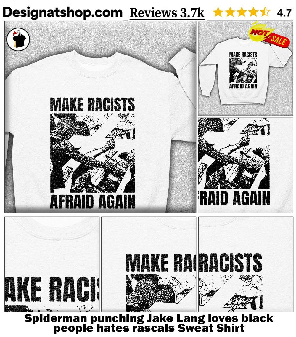 Spiderman punching Jake Lang loves black people hates rascals shirt