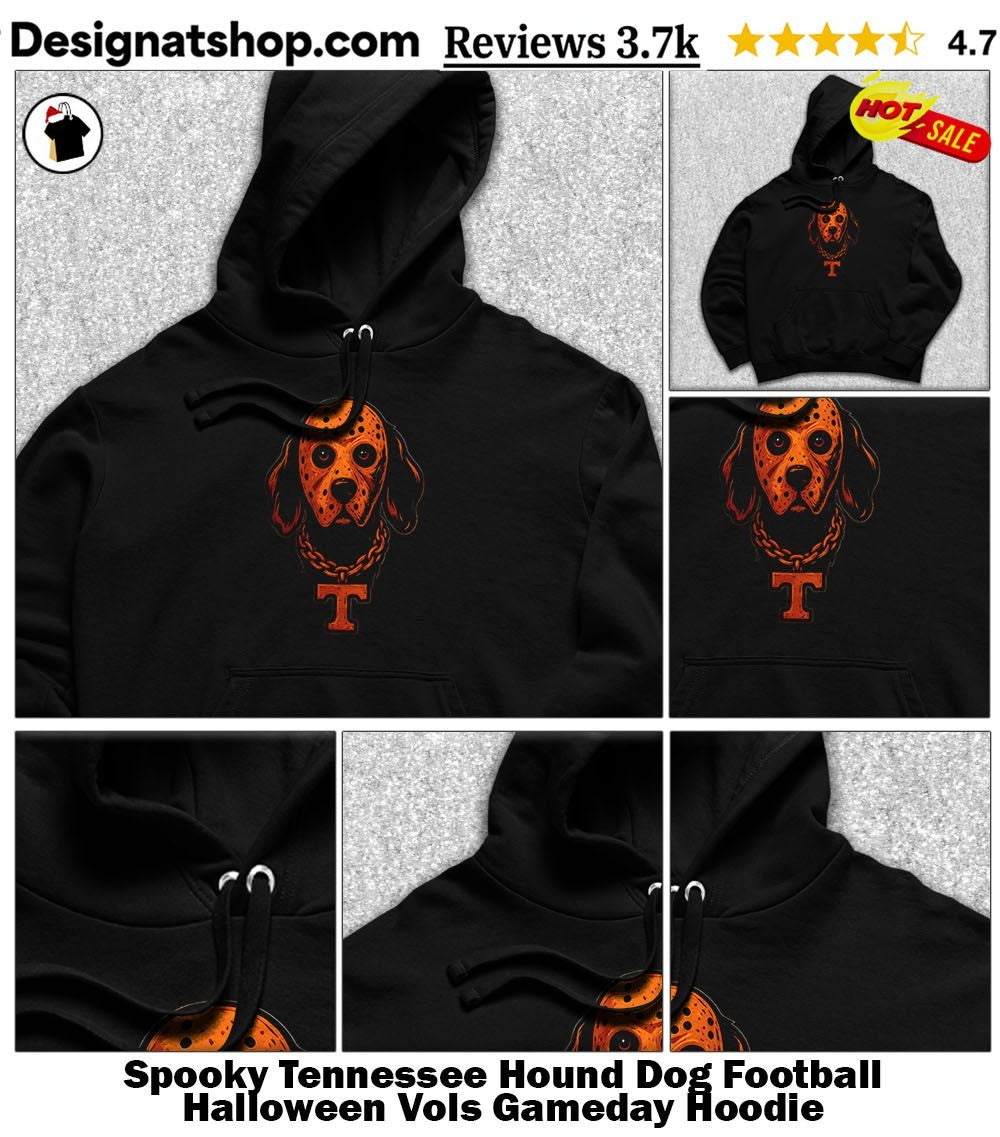Spooky Tennessee Hound Dog Football Halloween Vols Gameday shirt