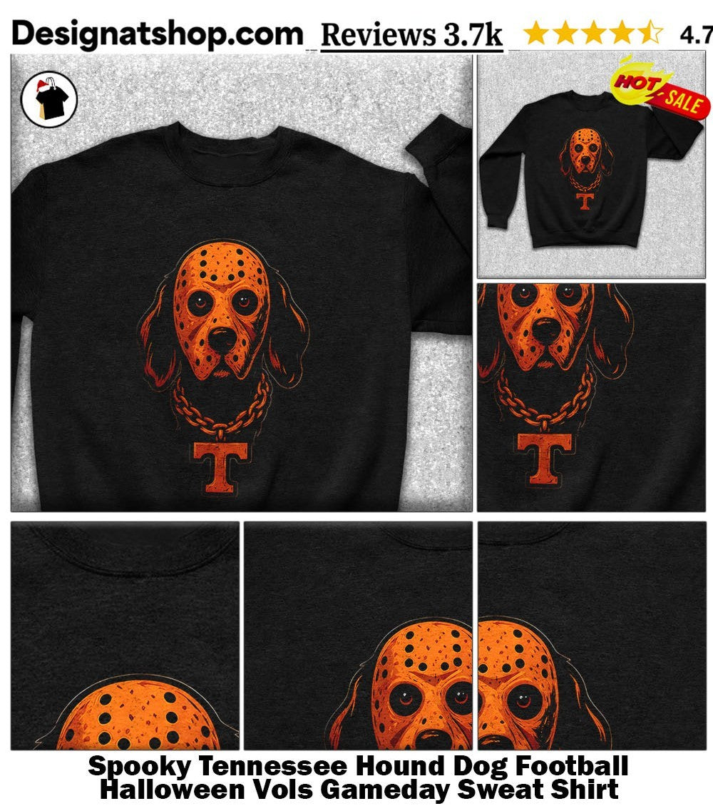Spooky Tennessee Hound Dog Football Halloween Vols Gameday shirt