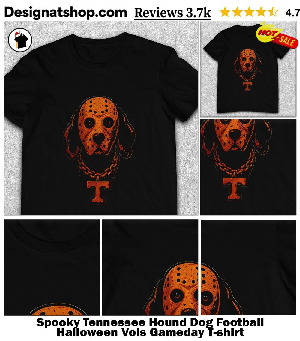 Spooky Tennessee Hound Dog Football Halloween Vols Gameday shirt