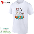Spooky mama ghost dog walking shirt