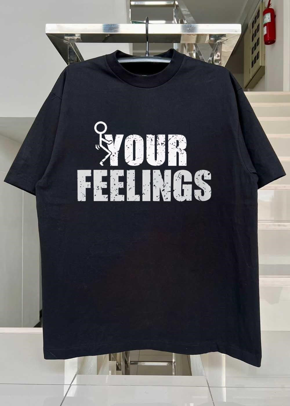 Stick Figure Giving Middle Finger Your Feelings T-Shirt