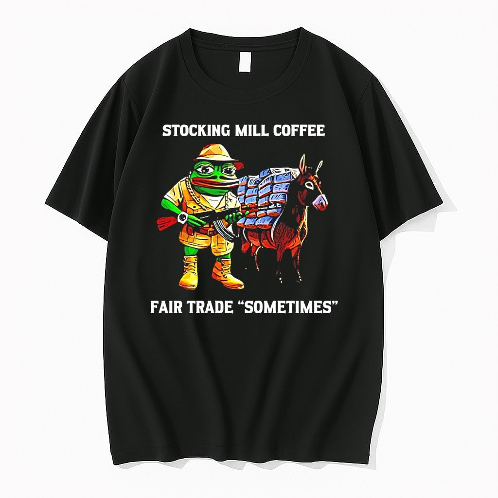 Stocking Mill Coffee Fair Trade Sometimes Pepe Frog Armed Explorer Donkey Tshirts Sweater