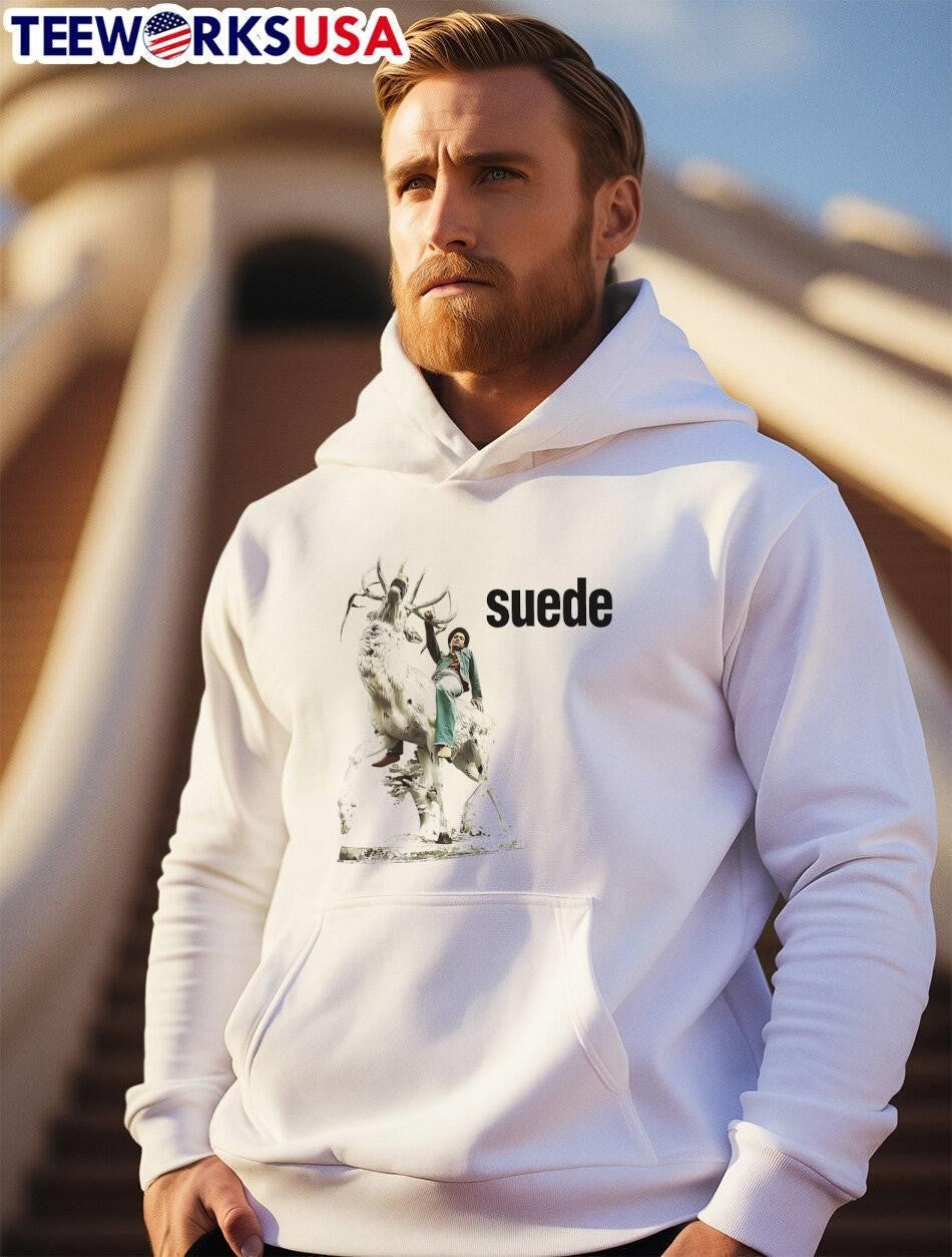 Suede Band Person Riding A Deer Statue shirt
