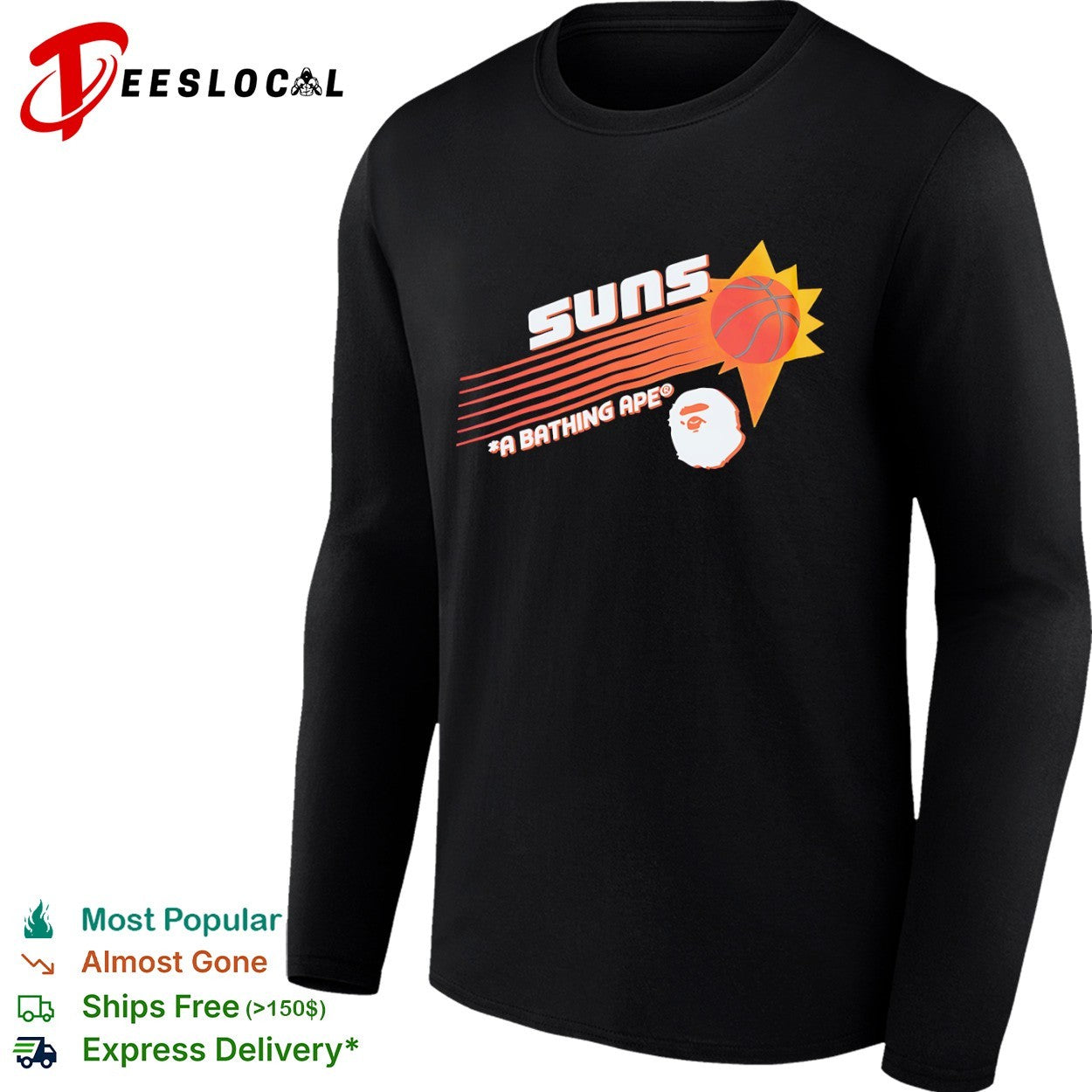 Suns A Bathing Ape basketball logo shirt