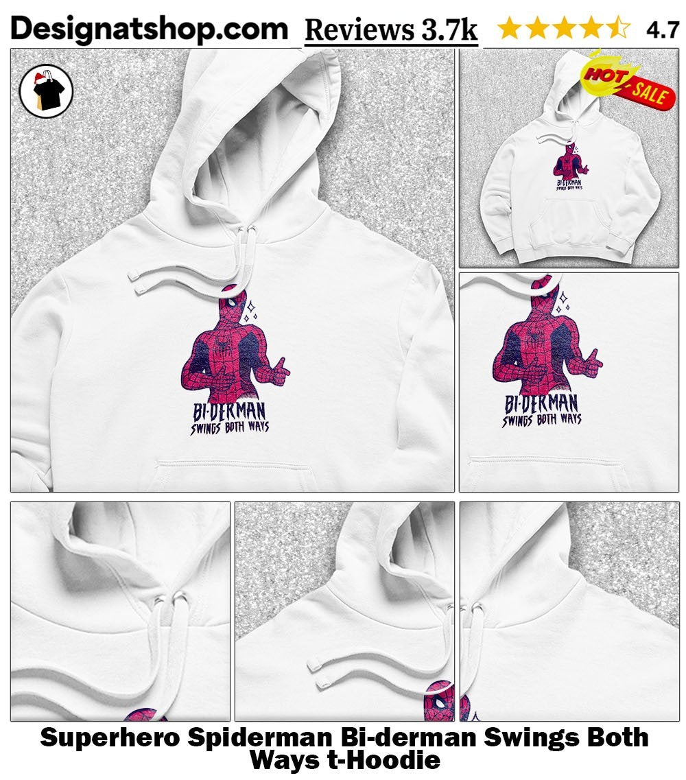 Superhero Spiderman Bi-derman Swings Both Ways t-shirt