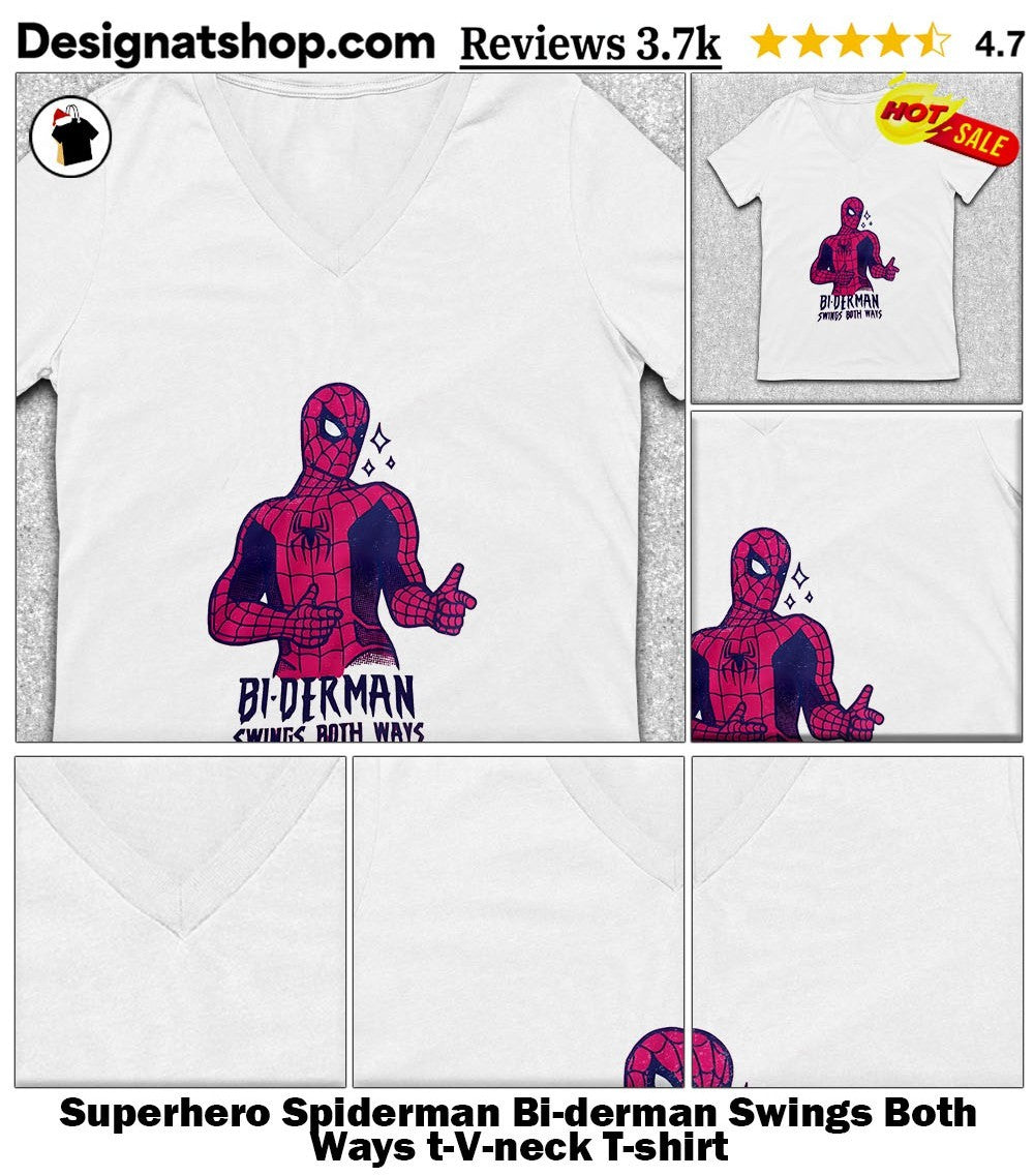 Superhero Spiderman Bi-derman Swings Both Ways t-shirt