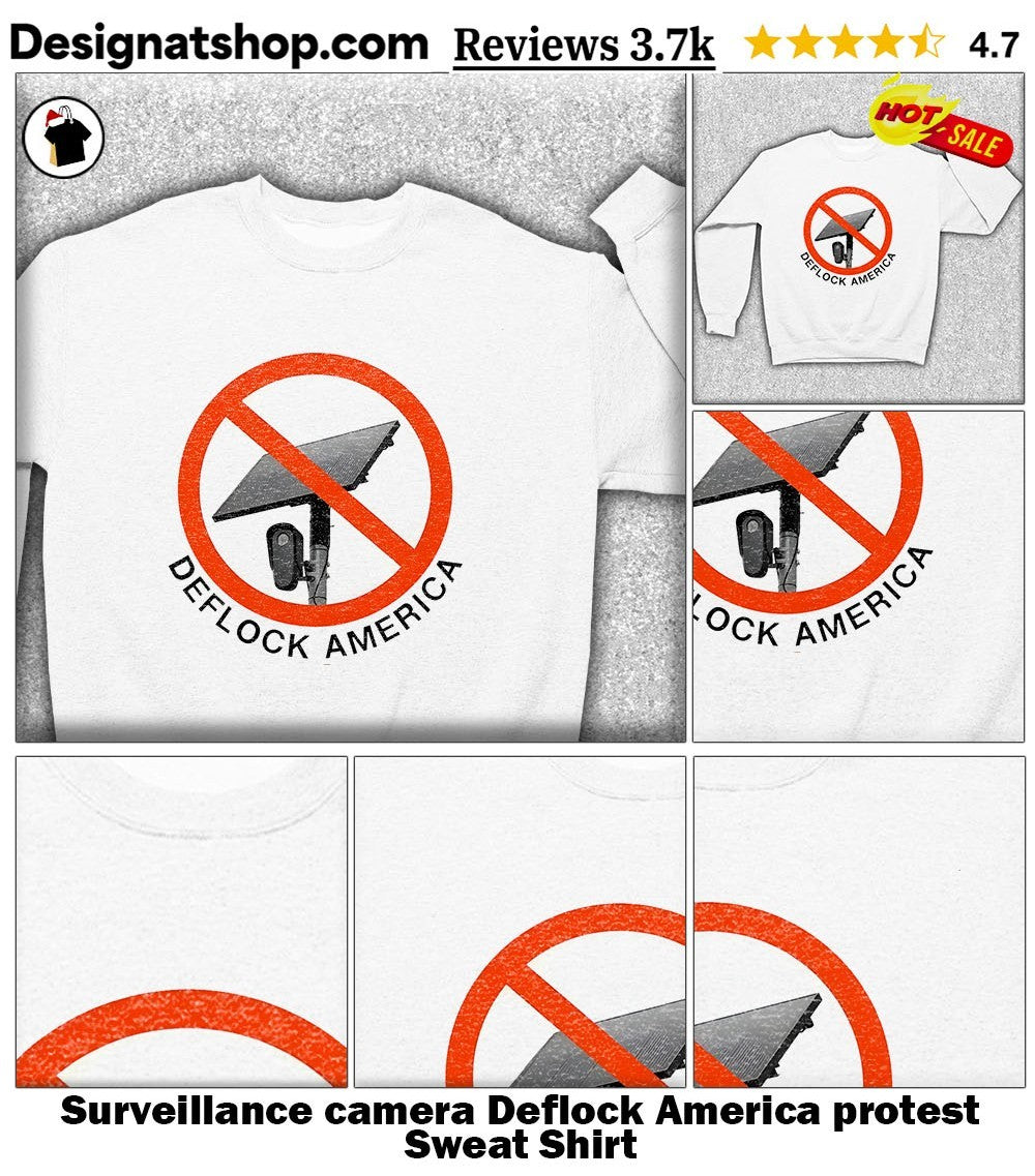 Surveillance camera Deflock America protest shirt