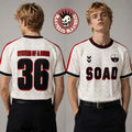 System Of A Down EU And UK 2026 Tour Pop Up Shop Merch White Football Jersey Shirt