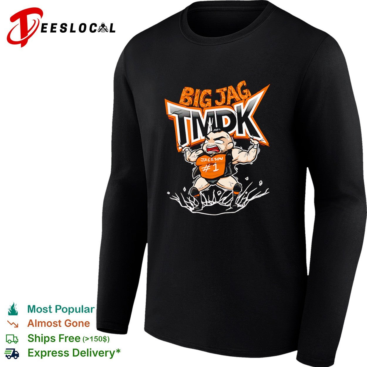 TMDK Big Jag Jackson 1 wrestling cartoon shirt