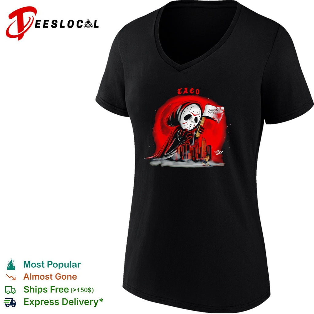 Taco Born for this Jason Voorhees Friday the 13th horror shirt