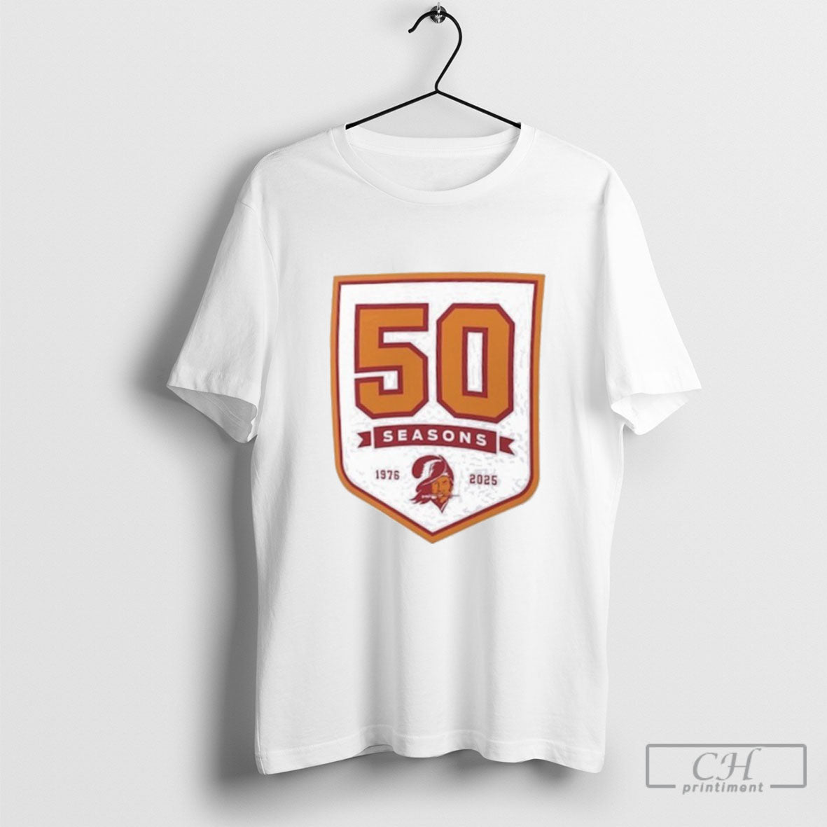 Tampa Bay Buccaneers 50th Season Logo T Shirt