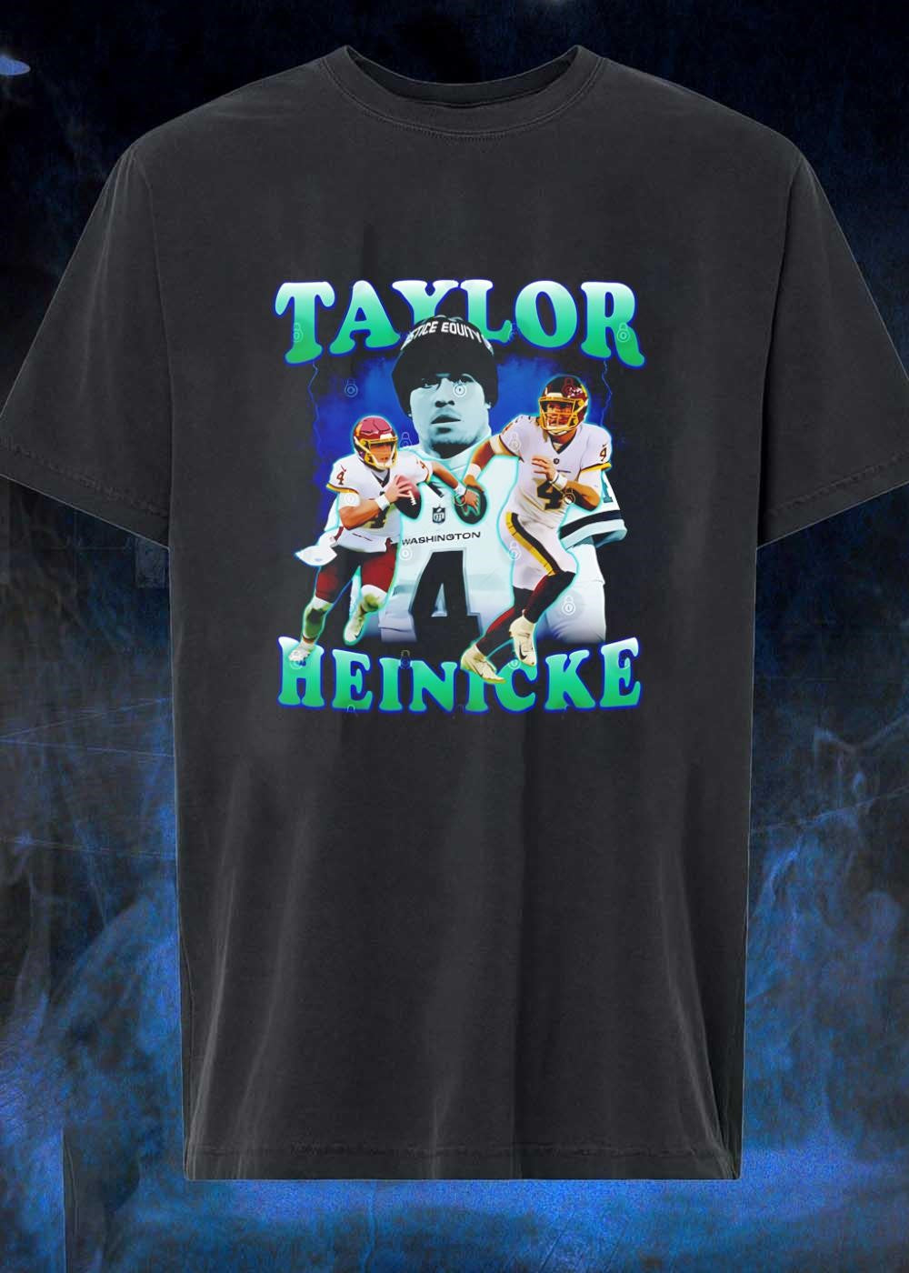 Taylor Heinicke Washington Football T-Shirt Featuring Action Shots