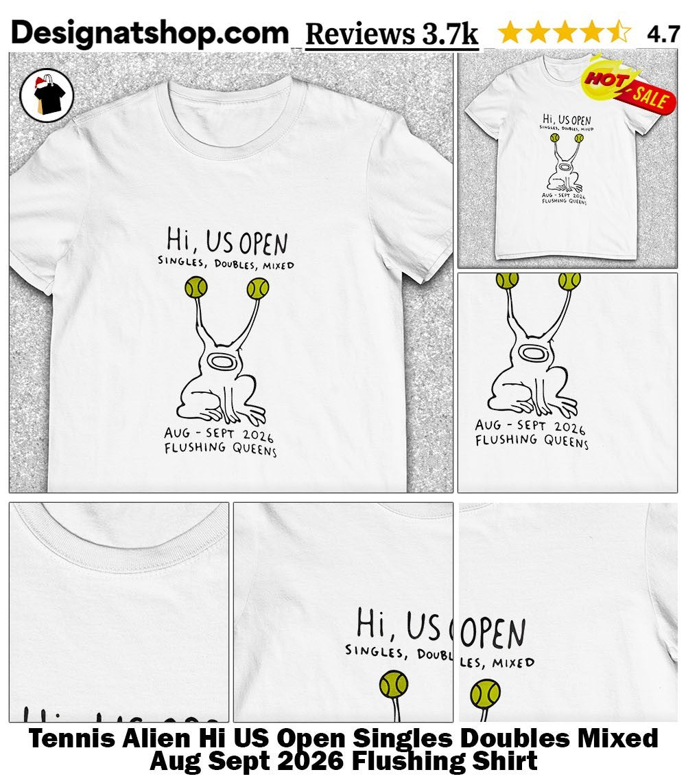 Tennis Alien Hi US Open Singles Doubles Mixed Aug Sept 2026 Flushing Shirt