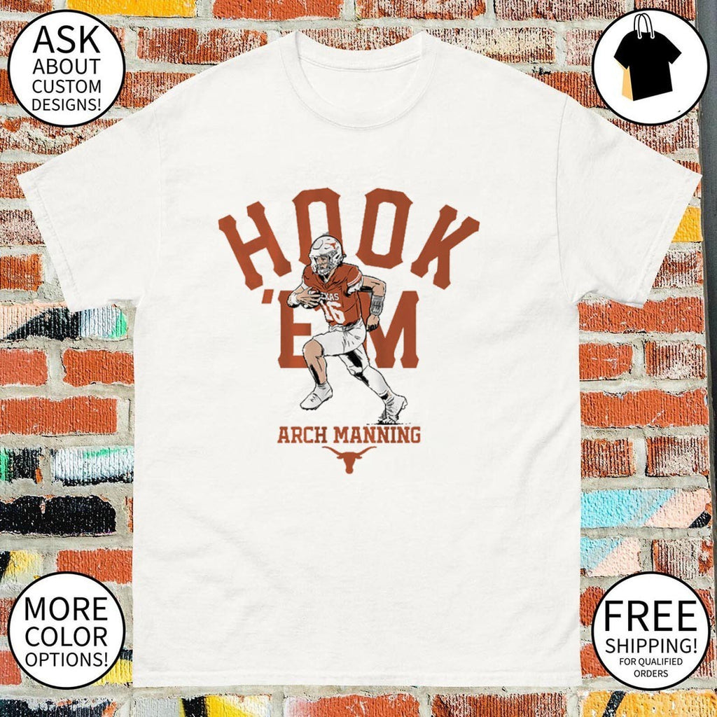 Texas Football QB Arch Manning Hook ‘Em shirt