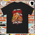 Texas Horror Graphic Chainsaw He’s From Texas I Can Tell Halloween shirt