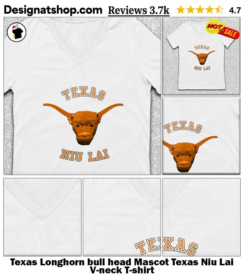 Texas Longhorn bull head Mascot Texas Niu Lai shirt