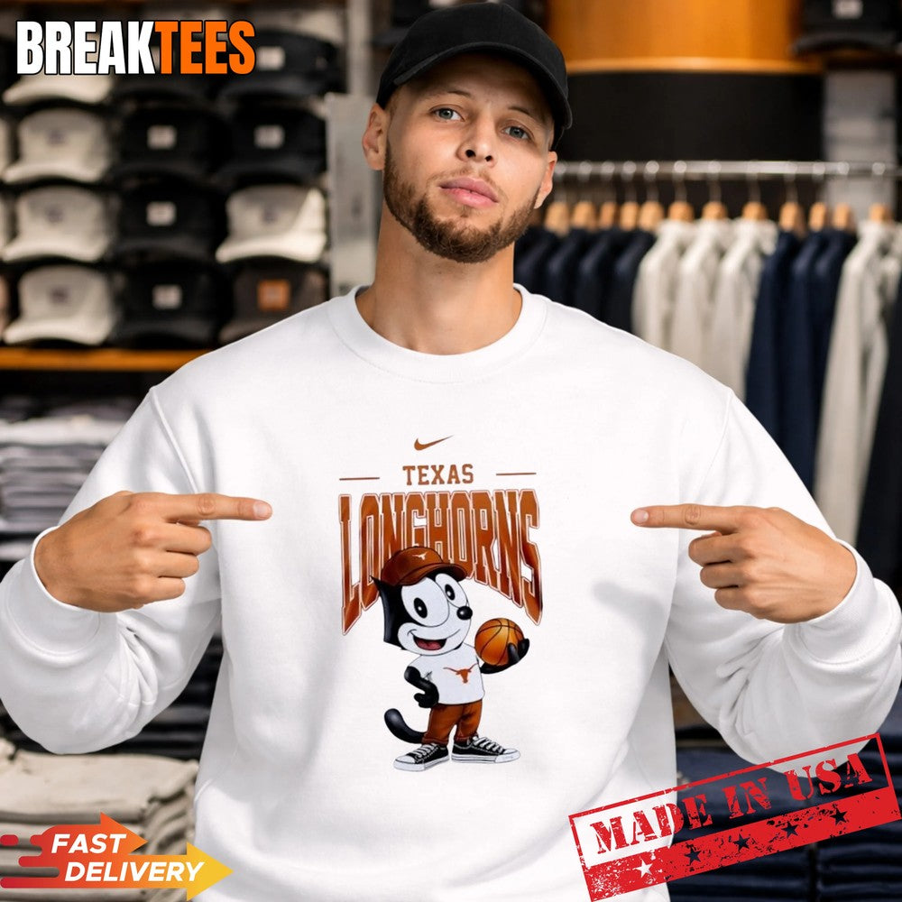 Texas Longhorns Let’s Go Win Felix The Cat T-Shirt
