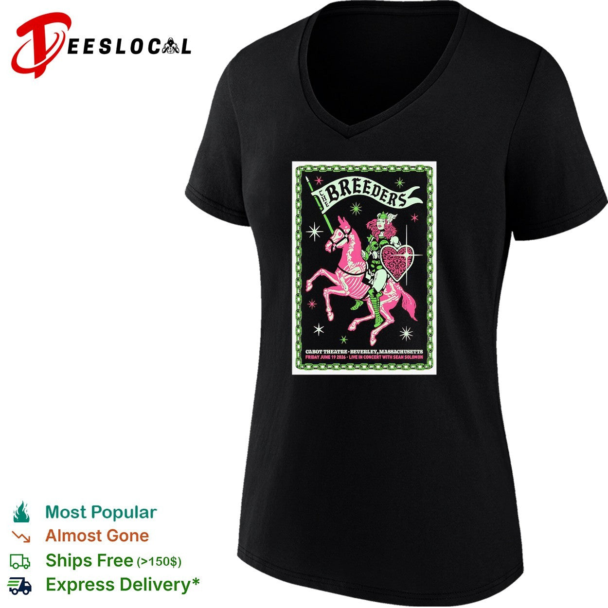 The Breeders with Sean Solomon Cabot Theatre Beverly Massachusetts shirt