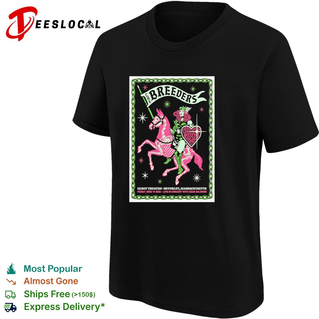 The Breeders with Sean Solomon Cabot Theatre Beverly Massachusetts shirt