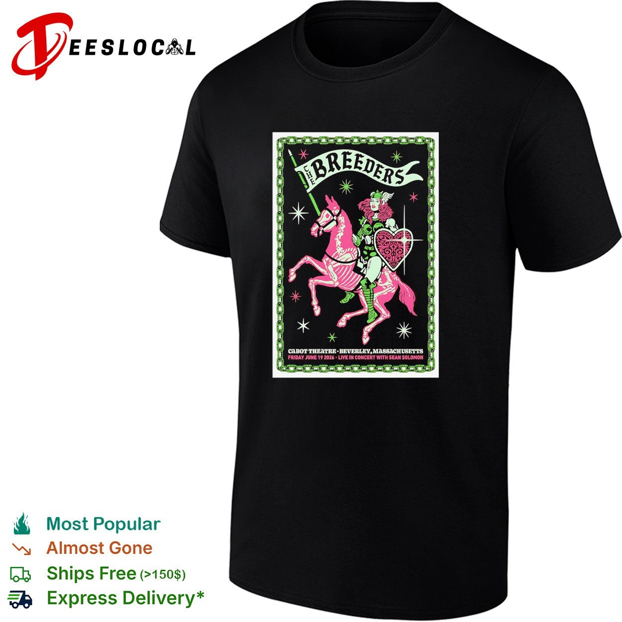 The Breeders with Sean Solomon Cabot Theatre Beverly Massachusetts shirt