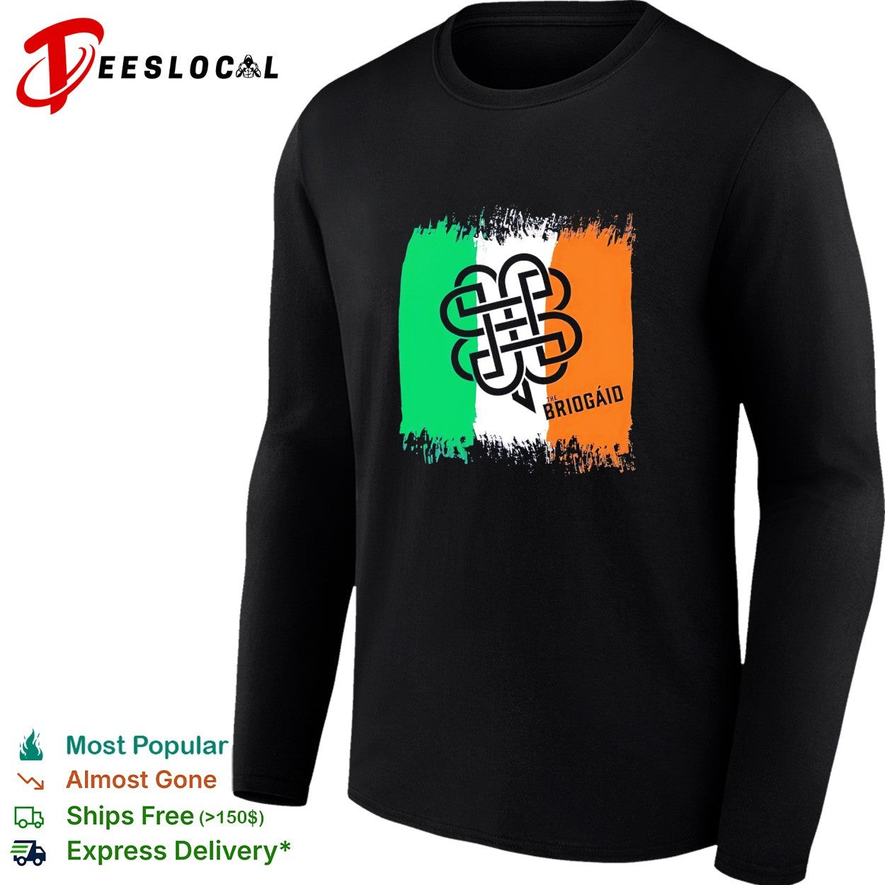The Briogaid Irish flag celtic knot shirt