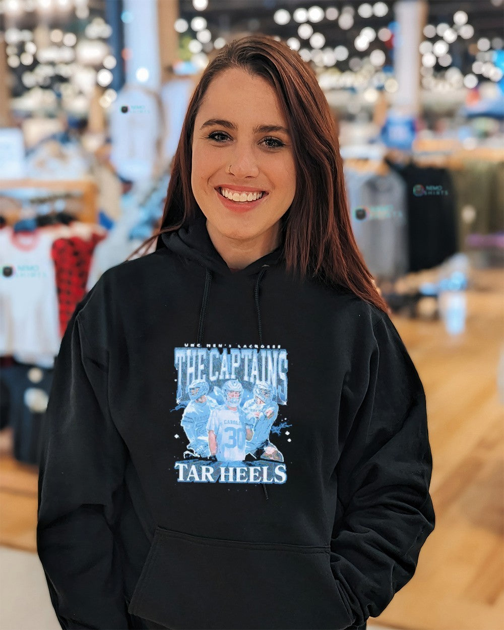 The Captains North Carolina Tar Heels men’s lacrosse player graphic shirt