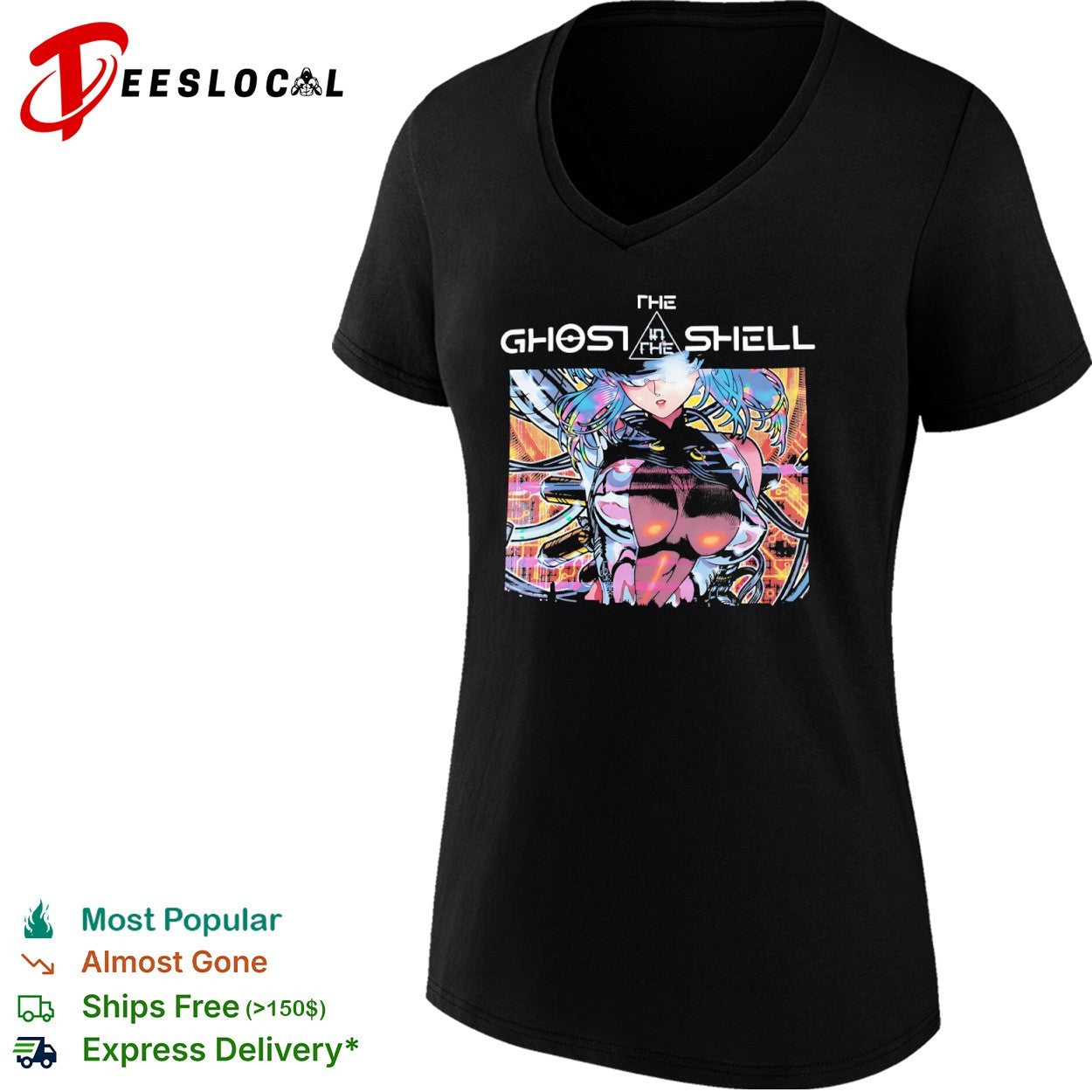 The Ghost in the Shell Motoko Kusanagi anime shirt