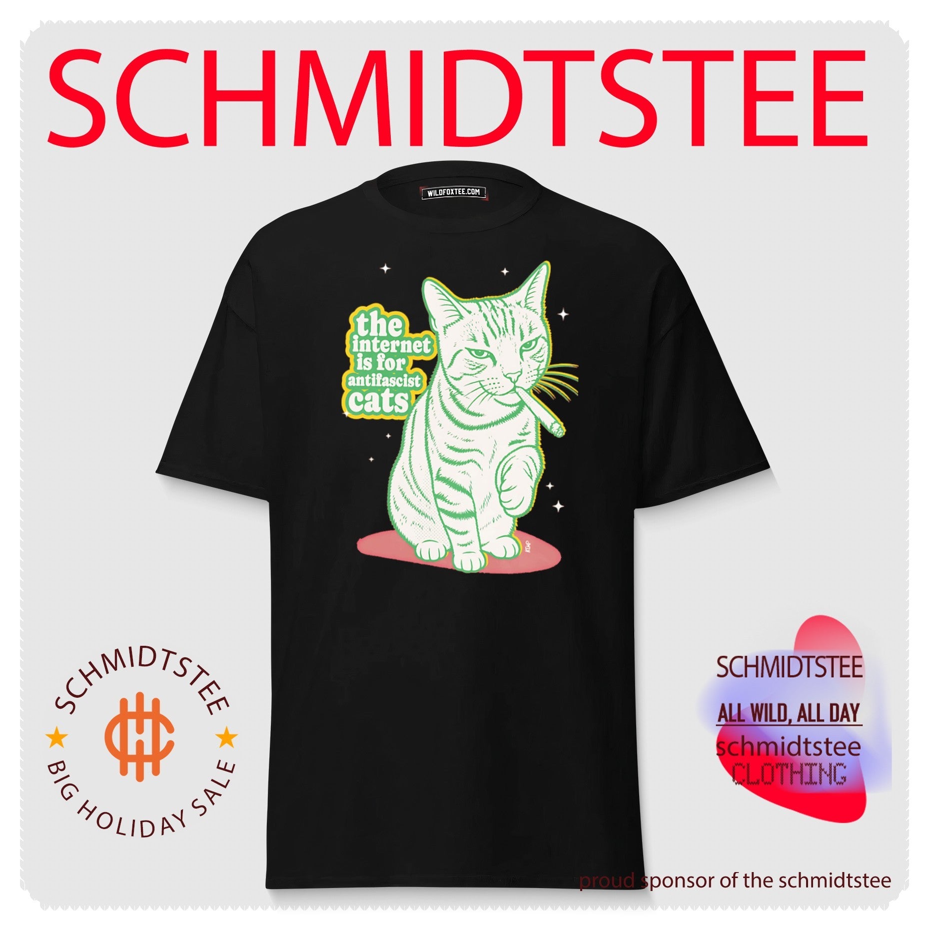 The Internet Is for Antifascist Cats cat lover shirt