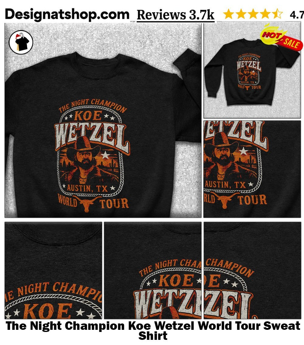 The Night Champion Koe Wetzel World Tour shirt